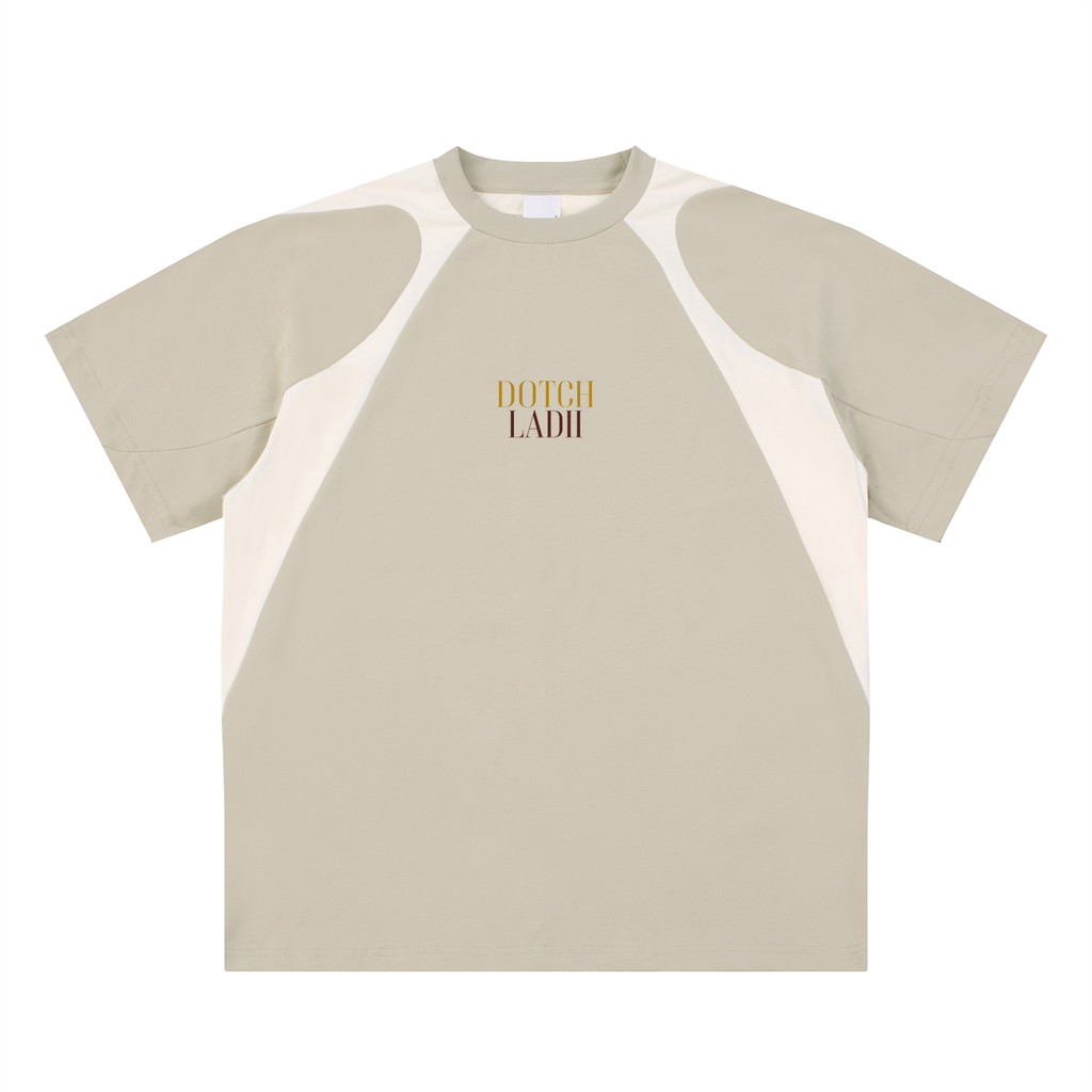 DL Contrast Panel Cotton T-Shirt