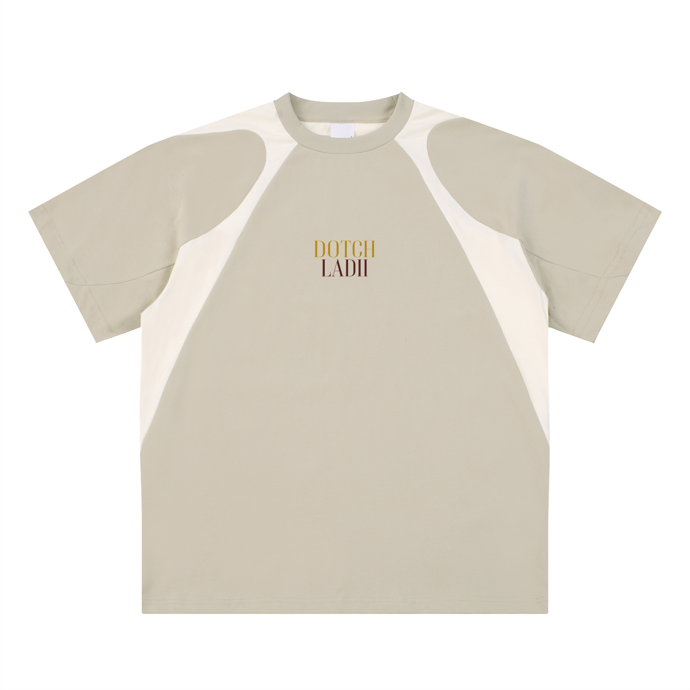 DL Contrast Panel Cotton T-Shirt
