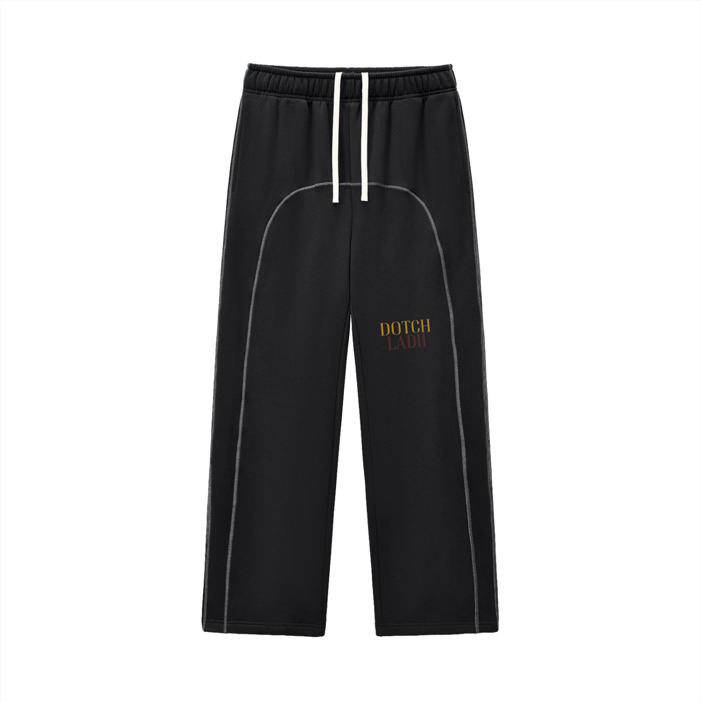 DL Contrast-Stitched Fleece Sweatpants