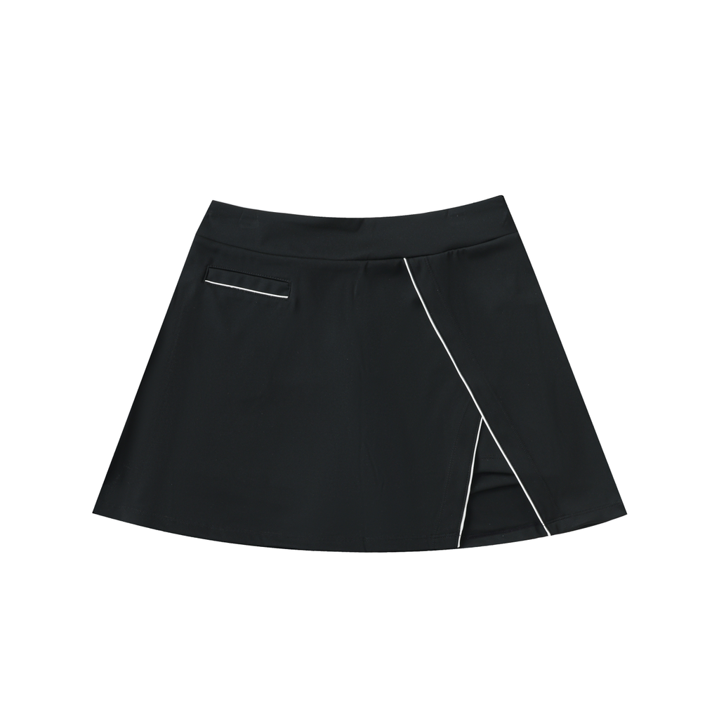 DL High-Waist Pocketed A-Line Skirt