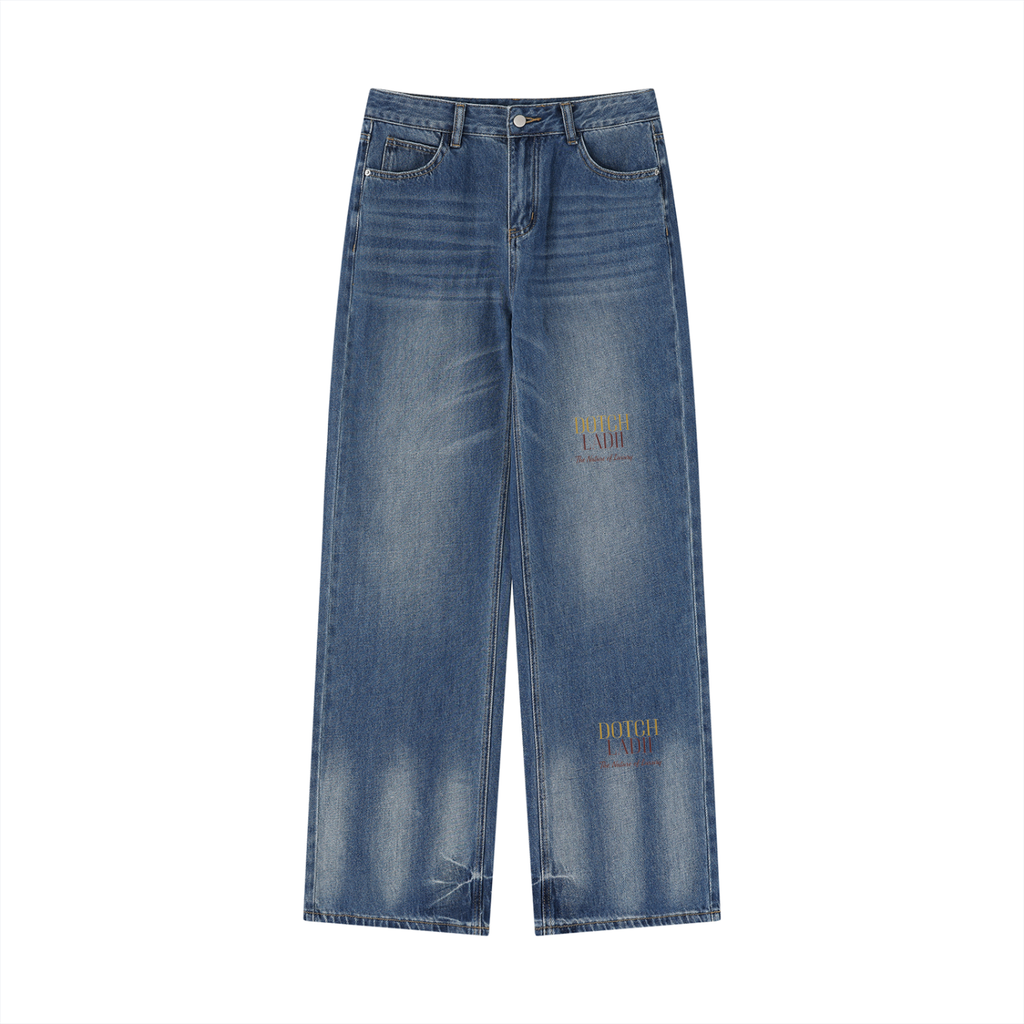 LADii Vintage Wash Wide Leg Jeans