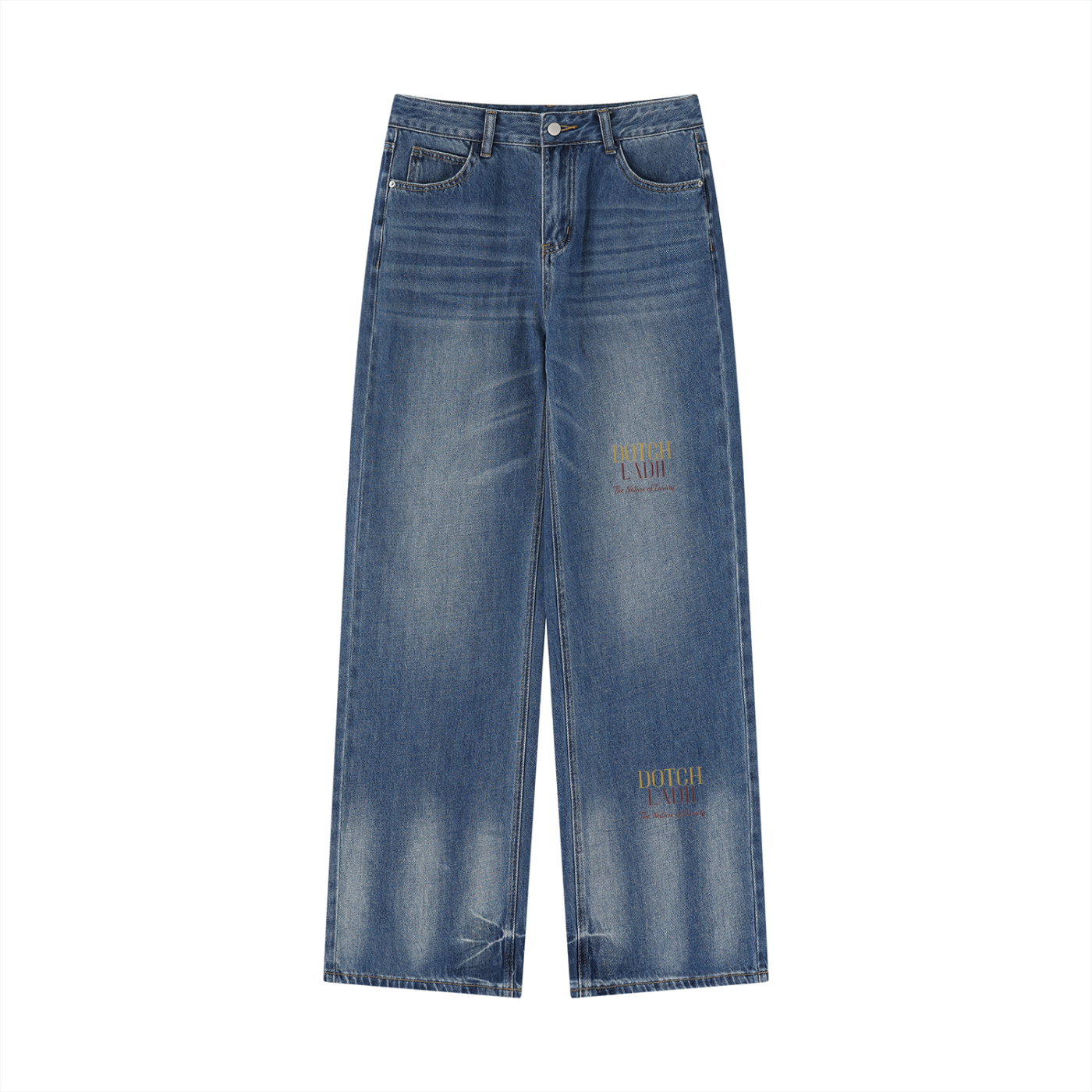 LADii Vintage Wash Wide Leg Jeans