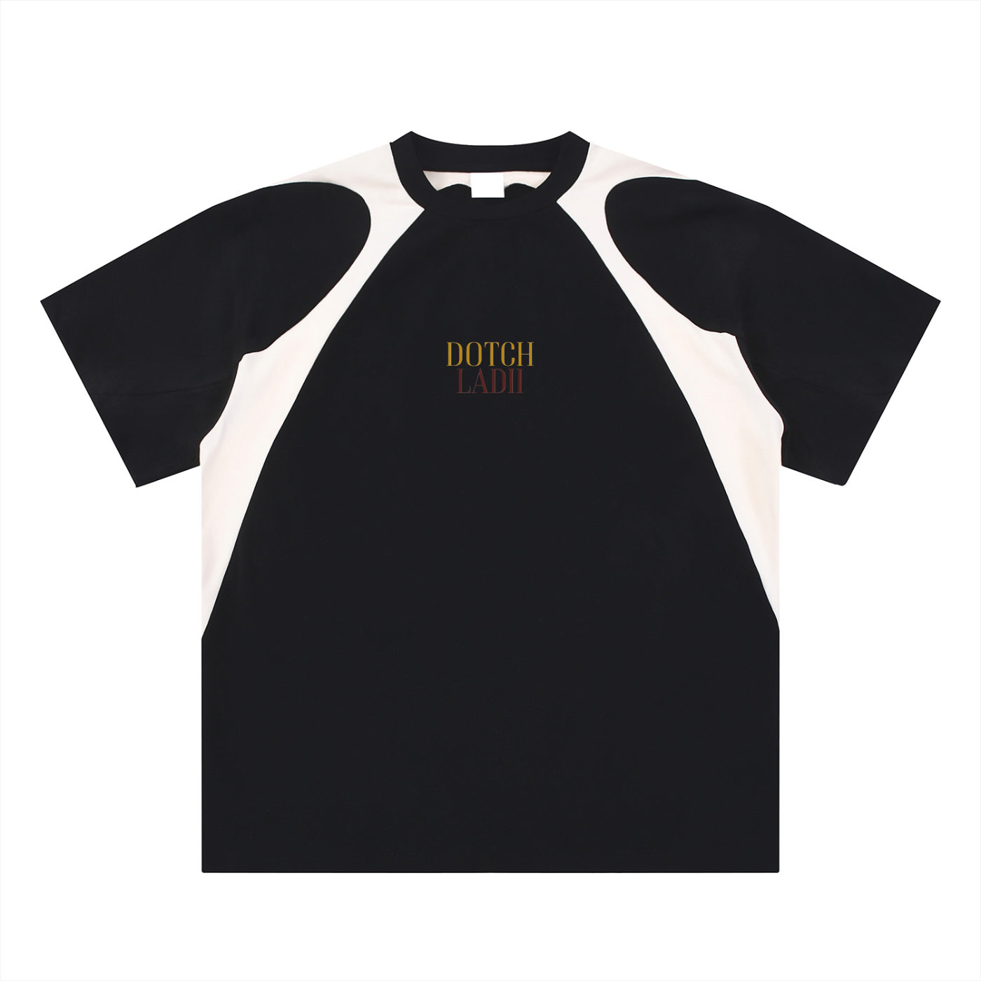 DL Contrast Panel Cotton T-Shirt