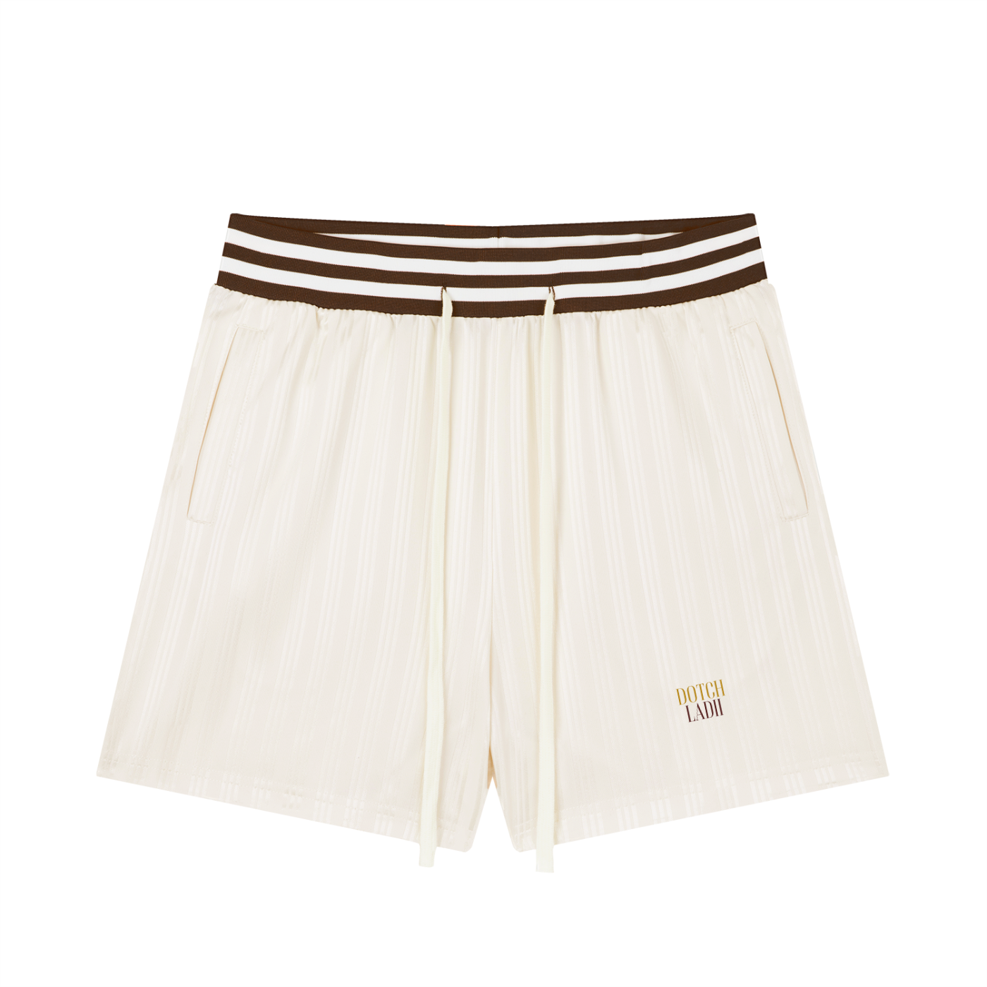 DOTCH Striped Drawstring Shorts