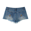 DOTCH Vintage Wash Raw Hem Denim Shorts