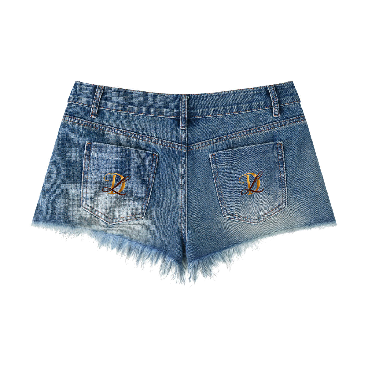 DOTCH Vintage Wash Raw Hem Denim Shorts