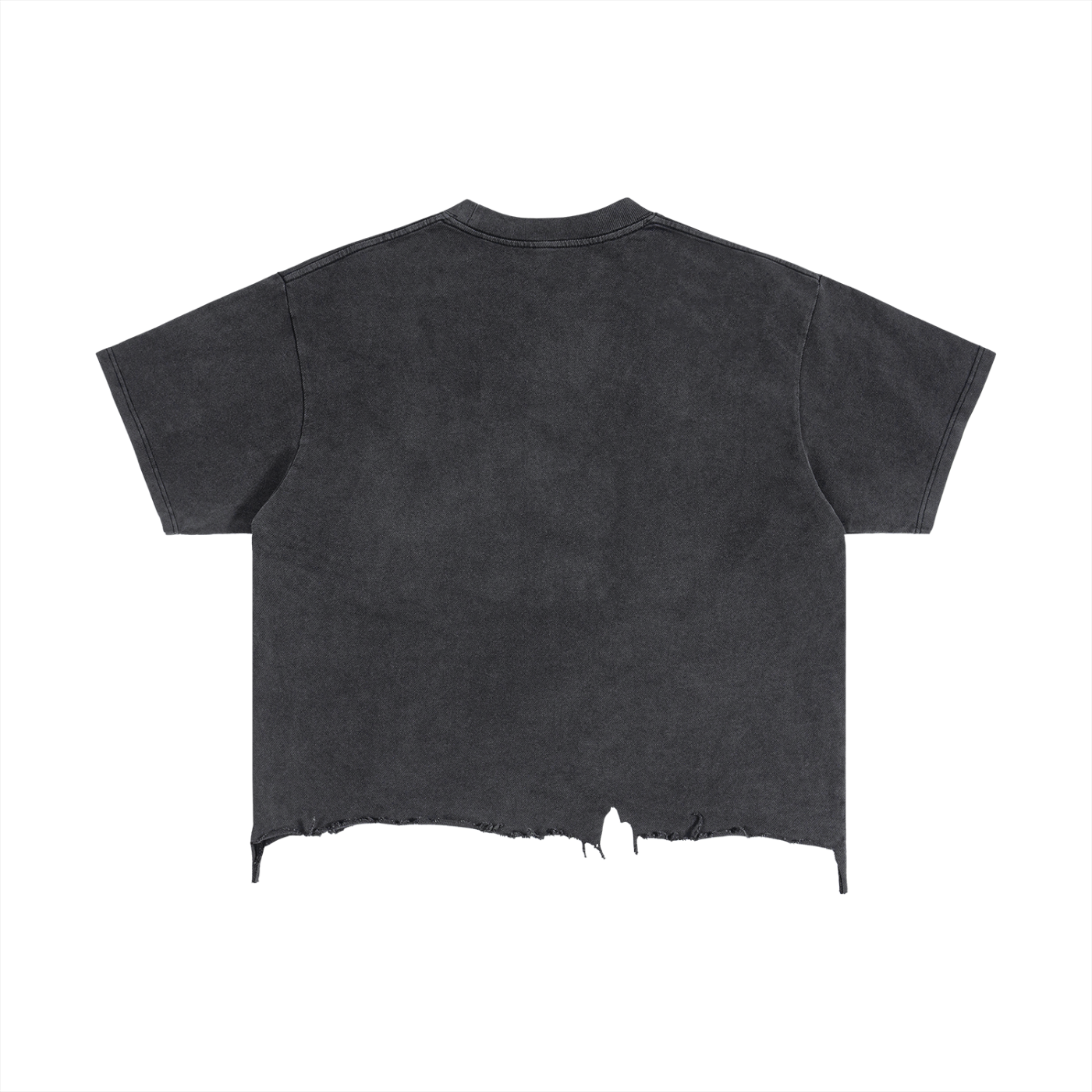 DOTCH Vintage Wash Boxy Distressed Hem T-Shirt