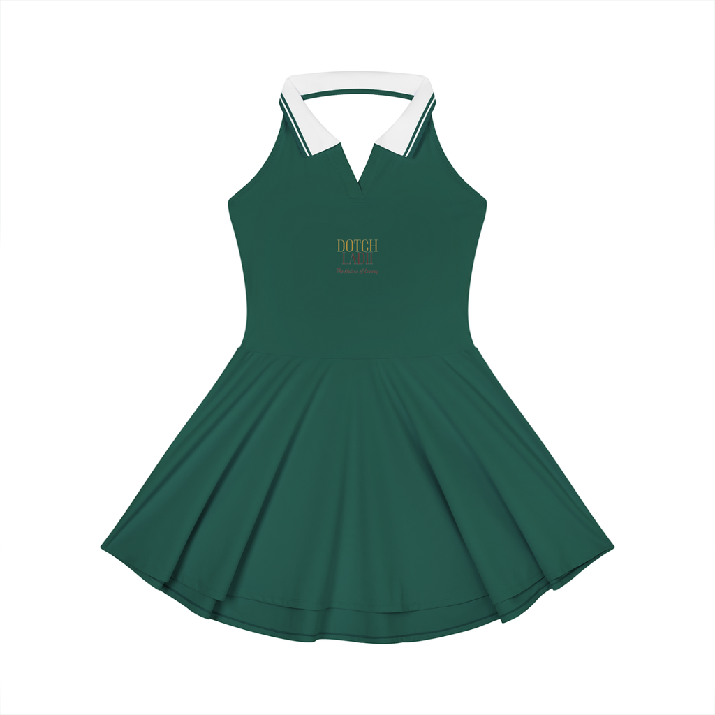 DL Collared Halter A-Line Tennis Dress
