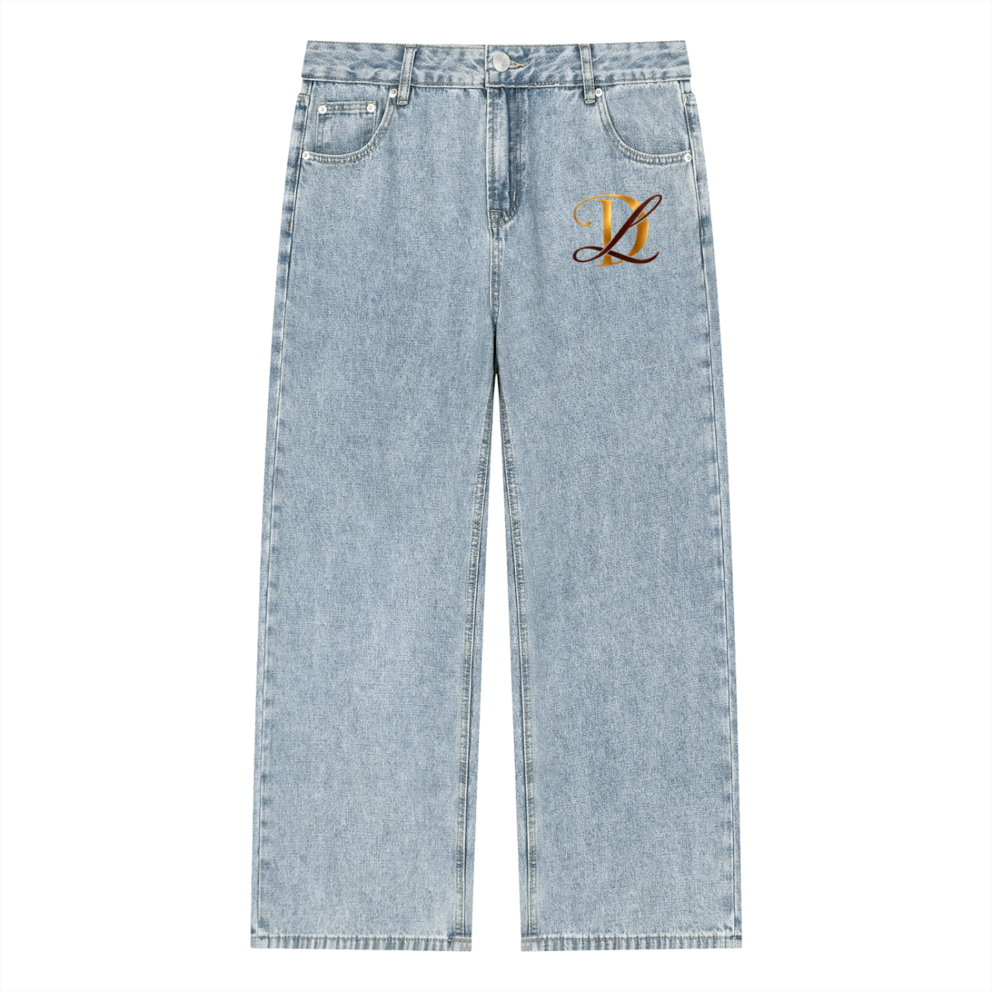 LADii Vintage Wash Straight Leg Jeans