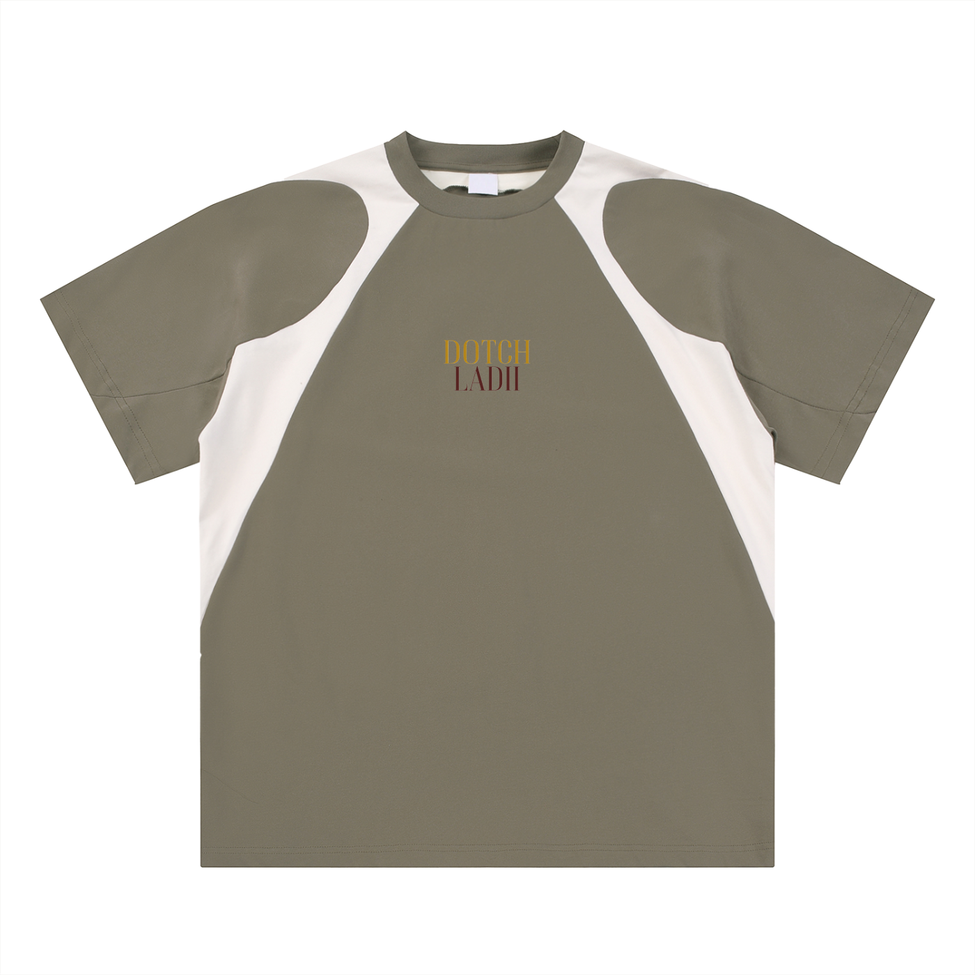 DL Contrast Panel Cotton T-Shirt